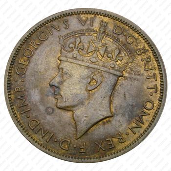 2 шиллинга 1938, Н, знак монетного двора: "H" - Хитон, Бирмингем [Британская Западная Африка] - Аверс