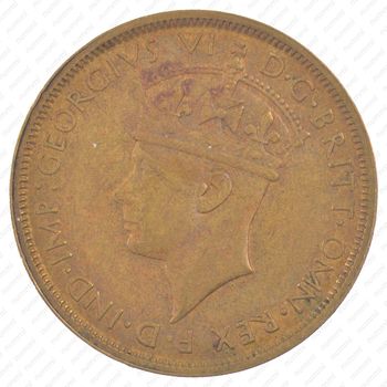 2 шиллинга 1946, H, знак монетного двора: "H" - Хитон, Бирмингем [Британская Западная Африка] - Аверс