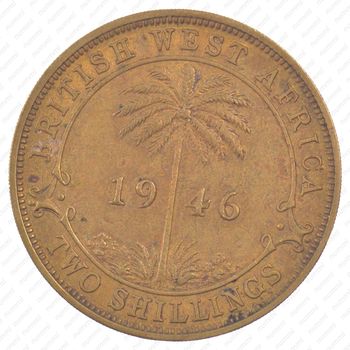 2 шиллинга 1946, H, знак монетного двора: "H" - Хитон, Бирмингем [Британская Западная Африка] - Реверс