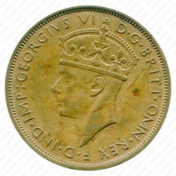 2 шиллинга 1946, KN, знак монетного двора: "KN" - Кингз Нортон Металл, Бирмингем [Британская Западная Африка] - Аверс