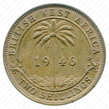 2 шиллинга 1946, KN, знак монетного двора: "KN" - Кингз Нортон Металл, Бирмингем [Британская Западная Африка] - Реверс