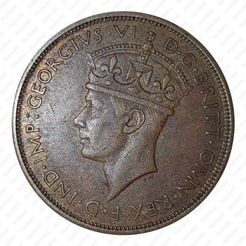 2 шиллинга 1947, H, знак монетного двора: "H" - Хитон, Бирмингем [Британская Западная Африка] - Аверс
