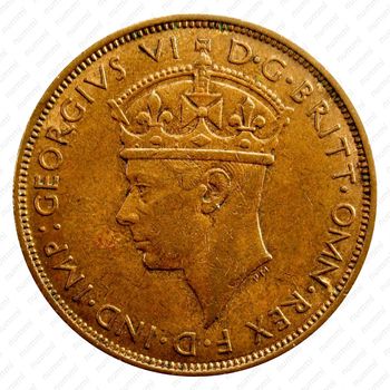 2 шиллинга 1947, KN, знак монетного двора: "KN" - Кингз Нортон Металл, Бирмингем [Британская Западная Африка] - Аверс