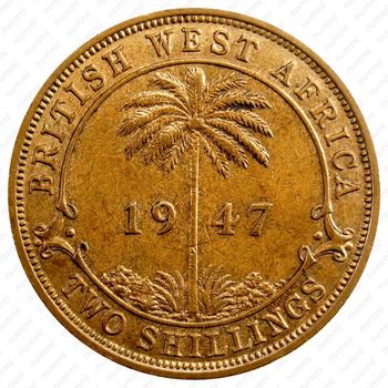 2 шиллинга 1947, KN, знак монетного двора: "KN" - Кингз Нортон Металл, Бирмингем [Британская Западная Африка] - Реверс
