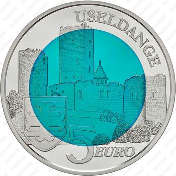 5 евро 2017, замок Юзельданж (Useldange) [Люксембург] Proof - Реверс