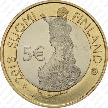 5 евро 2018, Коли [Финляндия] - Аверс