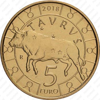 5 евро 2018, Телец [Сан-Марино] - Реверс