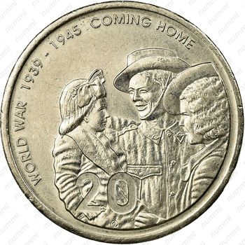 20 центов 2005, 60 лет войне [Австралия] - Реверс