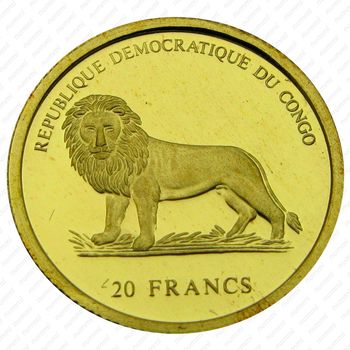 20 франков 2003, Иоанн Павел [Демократическая Республика Конго] Proof - Аверс
