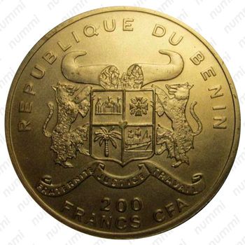 200 франков 1993, Парусник "Пруссия" [Бенин] - Аверс