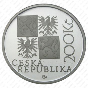 200 крон 2001, 250 лет со дня смерти Килиана Игнаца Динценхофера [Чехия] Proof - Аверс