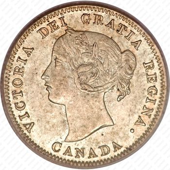 5 центов 1858, дата на реверсе маленькая [Канада] - Аверс
