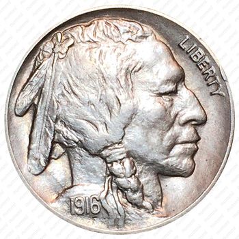 5 центов 1916, Buffalo Nickel (буффало) [США] - Аверс