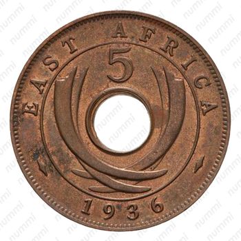 5 центов 1936, H, Эдуард VIII [Восточная Африка] - Реверс