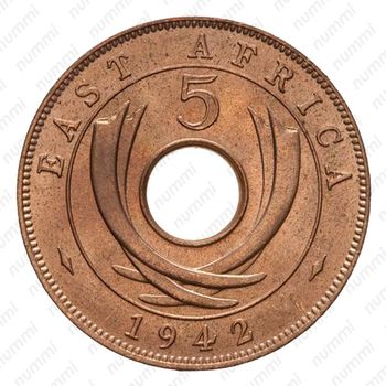 5 центов 1942, без букв [Восточная Африка] - Реверс
