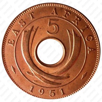 5 центов 1951 [Восточная Африка] - Реверс