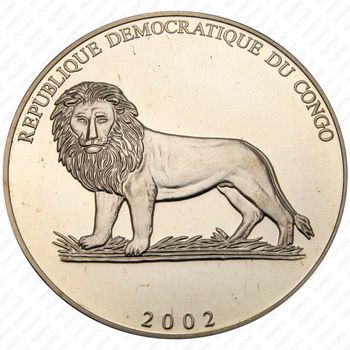 5 франков 2002, футбол [Демократическая Республика Конго] - Аверс