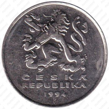 5 крон 1994, b’, знак монетного двора: "b’" (b с короной) - Яблонец-над-Нисой, Чехия [Чехия] - Аверс