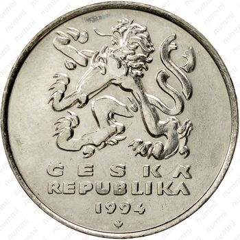 5 крон 1994, кленовый лист, знак монетного двора: "кленовый лист" - Виннипег, Канада [Чехия] - Аверс