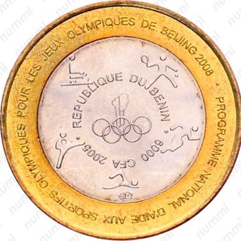 6000 франков 2005, олимпиада [Бенин] - Аверс