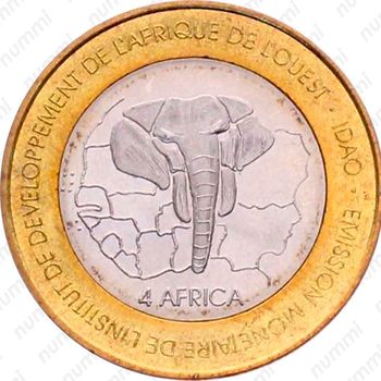 6000 франков 2005, олимпиада [Бенин] - Реверс