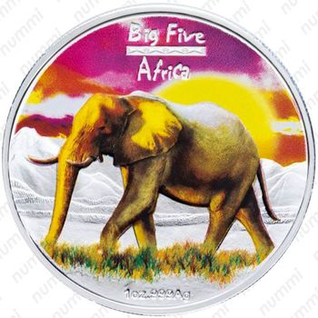 240 франков 2008, слон [Демократическая Республика Конго] Proof - Реверс