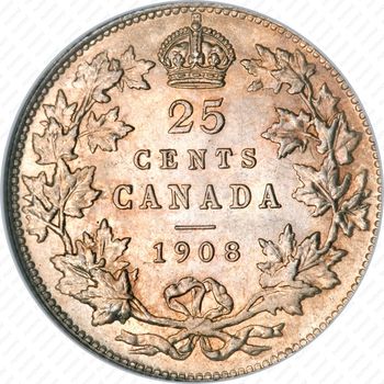 25 центов 1908 [Канада] - Реверс