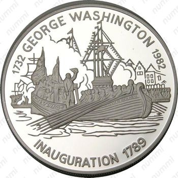 30 долларов 1982, 250 лет со дня рождения Джорджа Вашингтона - Инаугурация [Антигуа и Барбуда] Proof - Реверс