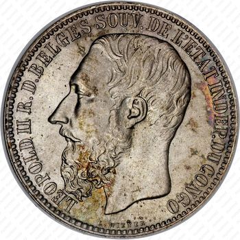 5 франков 1887 [Демократическая Республика Конго] - Аверс