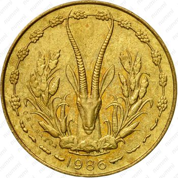 5 франков 1986 [Западная Африка (BCEAO)] - Аверс