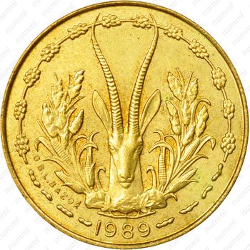 5 франков 1989 [Западная Африка (BCEAO)] - Аверс