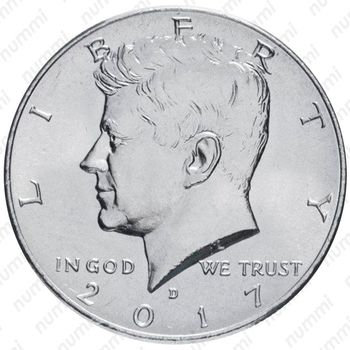 50 центов 2017, D, Kennedy Half Dollar (Кеннеди) [США] - Реверс