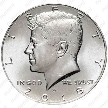 50 центов 2018, D, Kennedy Half Dollar (Кеннеди) [США] - Аверс