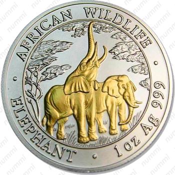 5000 квач 2003, Дикая природа Африки - Слоны [Замбия] - Реверс