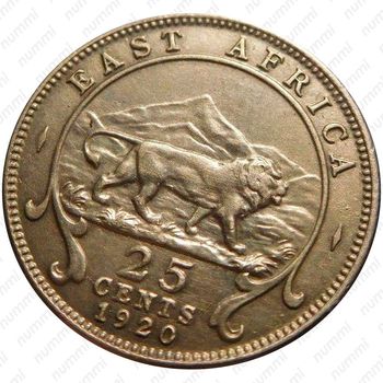 25 центов 1920 [Восточная Африка] - Реверс