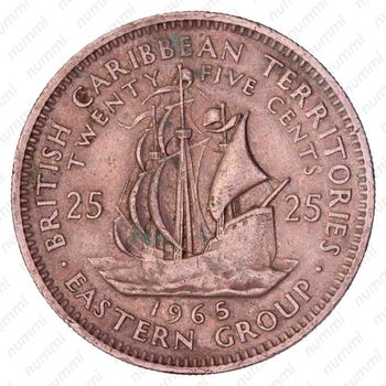 25 центов 1965 [Восточные Карибы] - Реверс