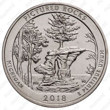 25 центов 2018, S, Живописные скалы [США] Proof - Реверс