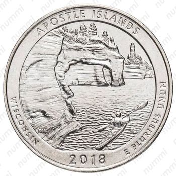 25 центов 2018, S, острова Апостол [США] Proof - Реверс