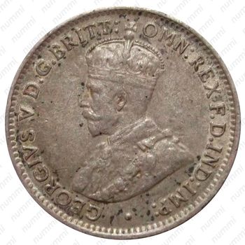 3 пенса 1913, H, знак монетного двора: "H" - Хитон, Бирмингем [Британская Западная Африка] - Аверс