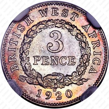 3 пенса 1920, серебро [Британская Западная Африка] - Реверс