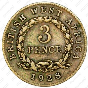 3 пенса 1928 [Британская Западная Африка] - Реверс