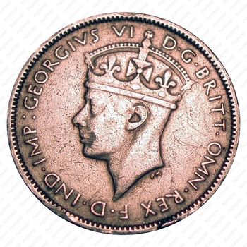 3 пенса 1939, KN, знак монетного двора: "KN" - Кингз Нортон Металл, Бирмингем [Британская Западная Африка] - Аверс