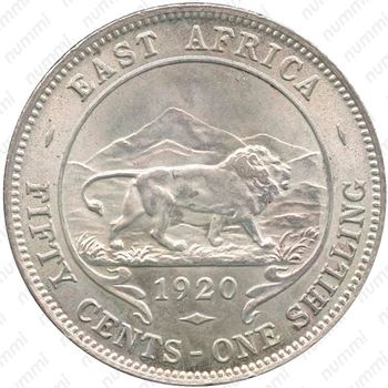 50 центов 1920, H, знак монетного двора: "H" - Хитон, Бирмингем [Восточная Африка] - Реверс