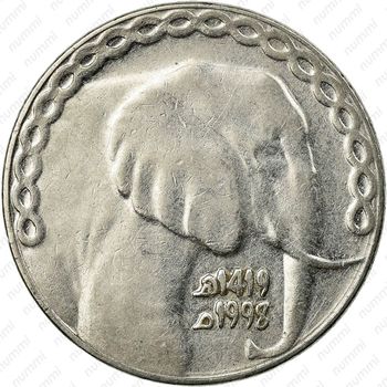 5 динаров 1998, Дата исламская/григорианская: 1419/1998 [Алжир] - Аверс
