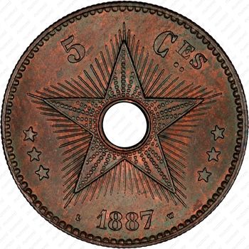 5 сантимов 1887 [Демократическая Республика Конго] - Реверс