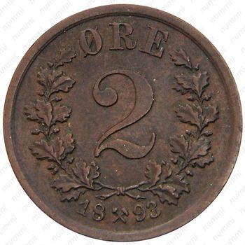 2 эре 1893 [Норвегия] - Реверс