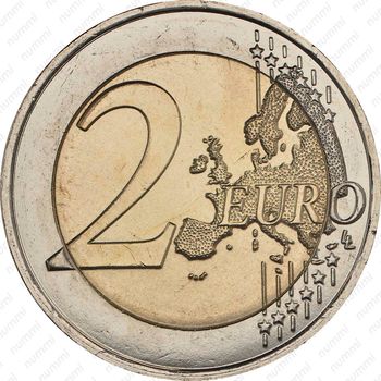 2 евро 2017, розовая лента [Франция] - Реверс