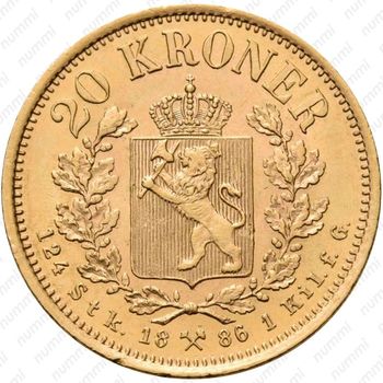 20 крон 1886 [Норвегия] - Реверс