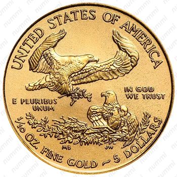 5 долларов 2018, Американский золотой Орёл (American Gold Eagle) [США] - Реверс