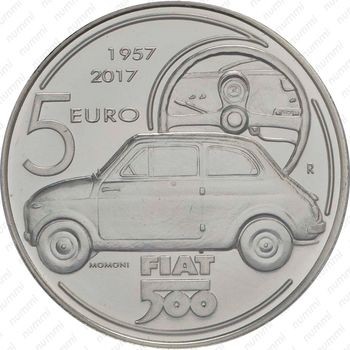5 евро 2017, Фиат [Италия] - Реверс